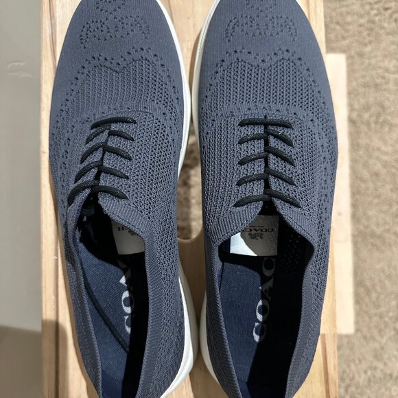 Men's Coach Derby Knit Runner Brogue Lace Up Sneakers, Size 10.5 - Picture 7 of 8